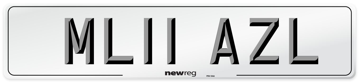 ML11 AZL Number Plate from New Reg